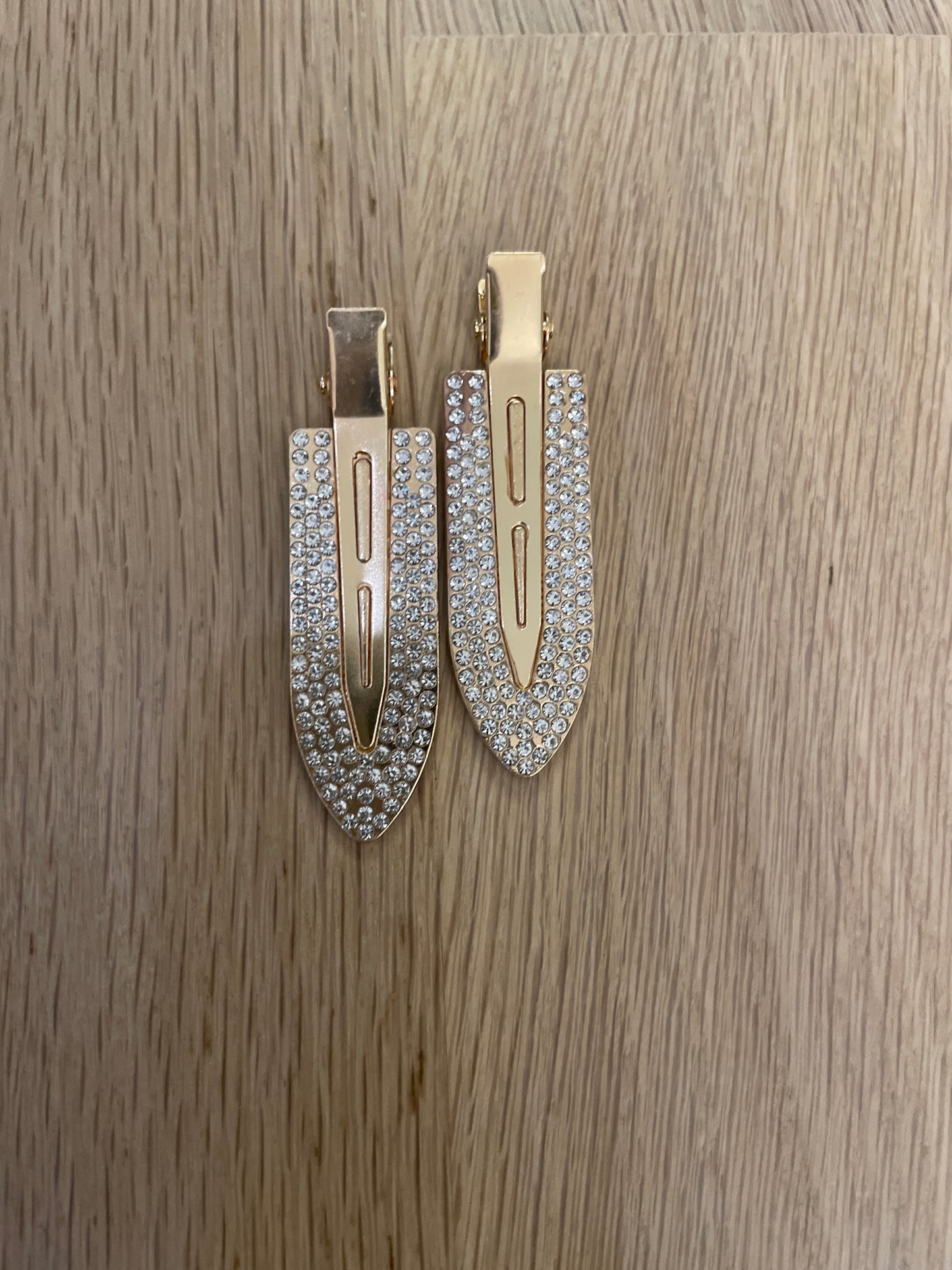 Gold Crystal Setting Clips duo