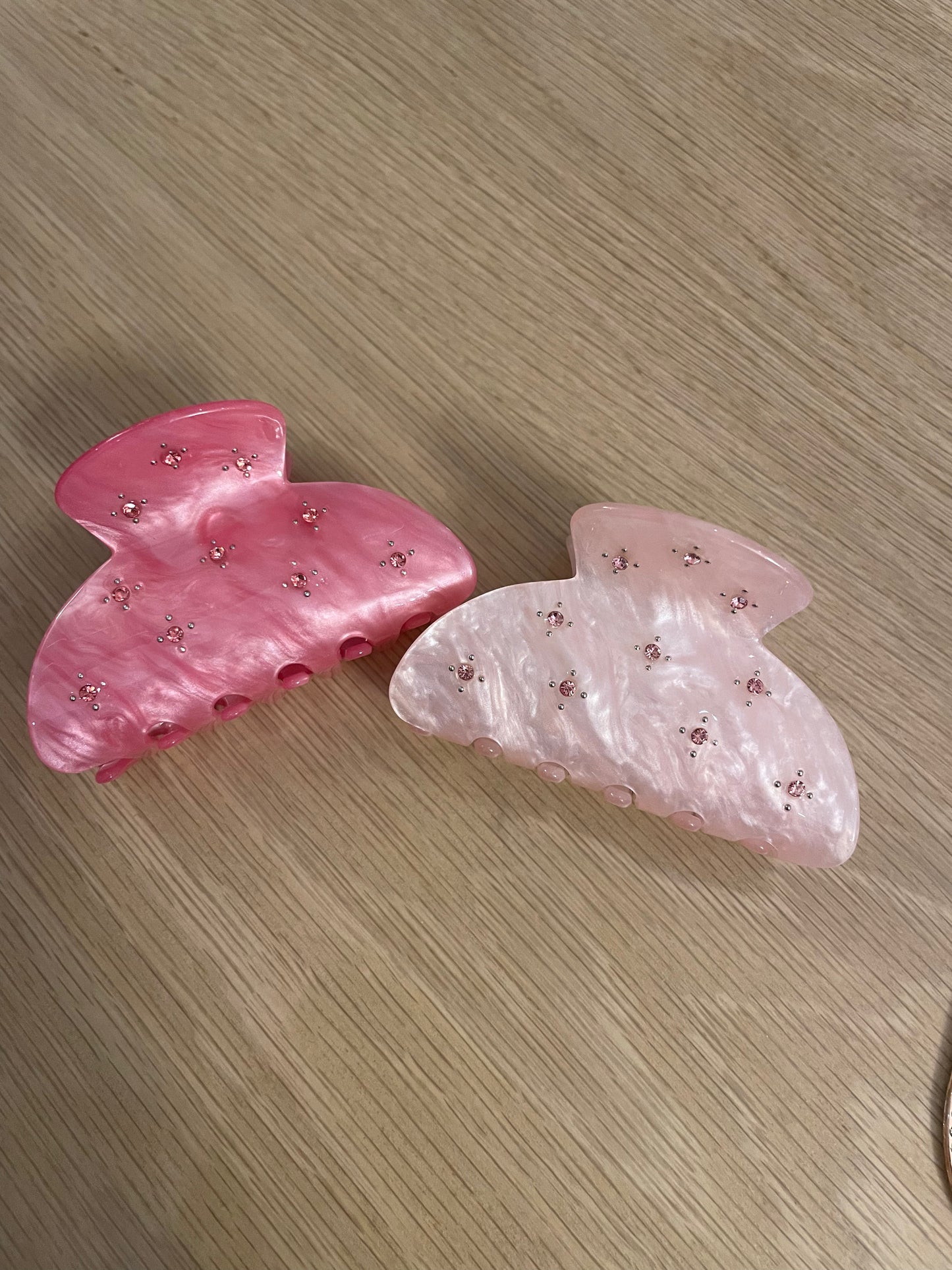 Sparkling butterfly clips