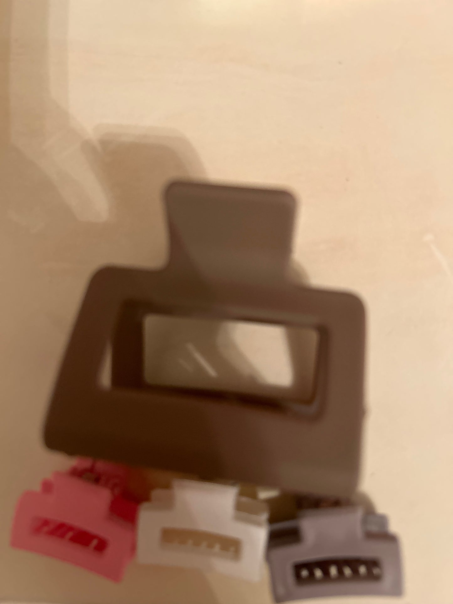 Brown claw clip and mini set