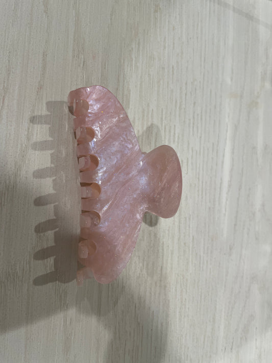 Pink shimmer clip