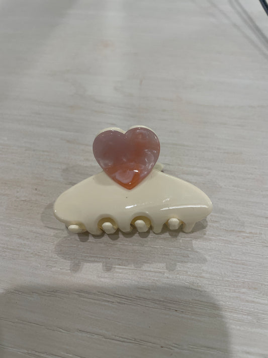 Mini Marble heart clip