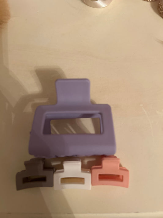 Purple claw clip and mini set