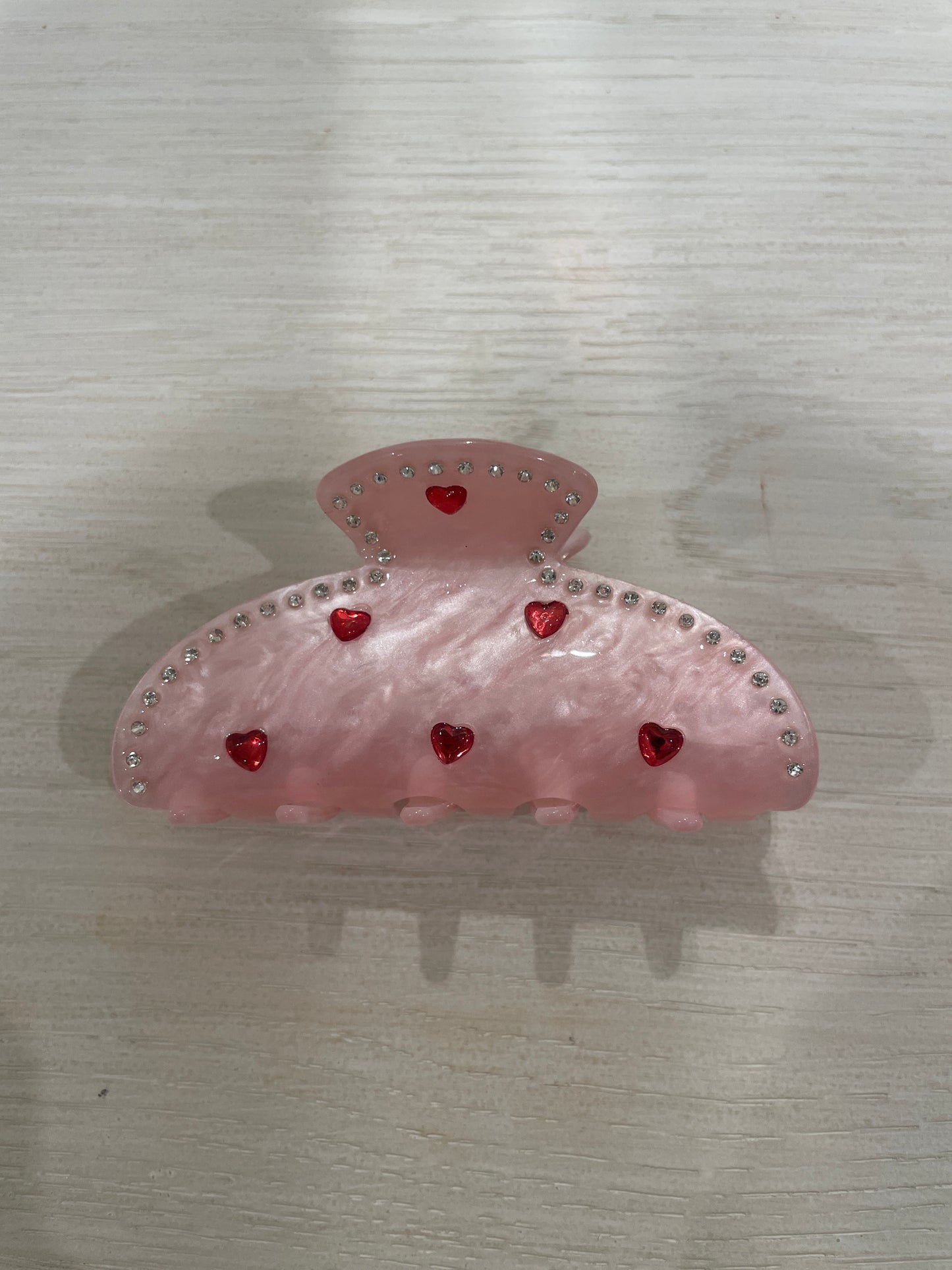 Cute bedazzled heart clip
